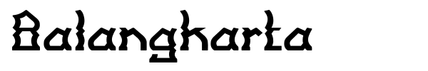 Balangkarta font preview